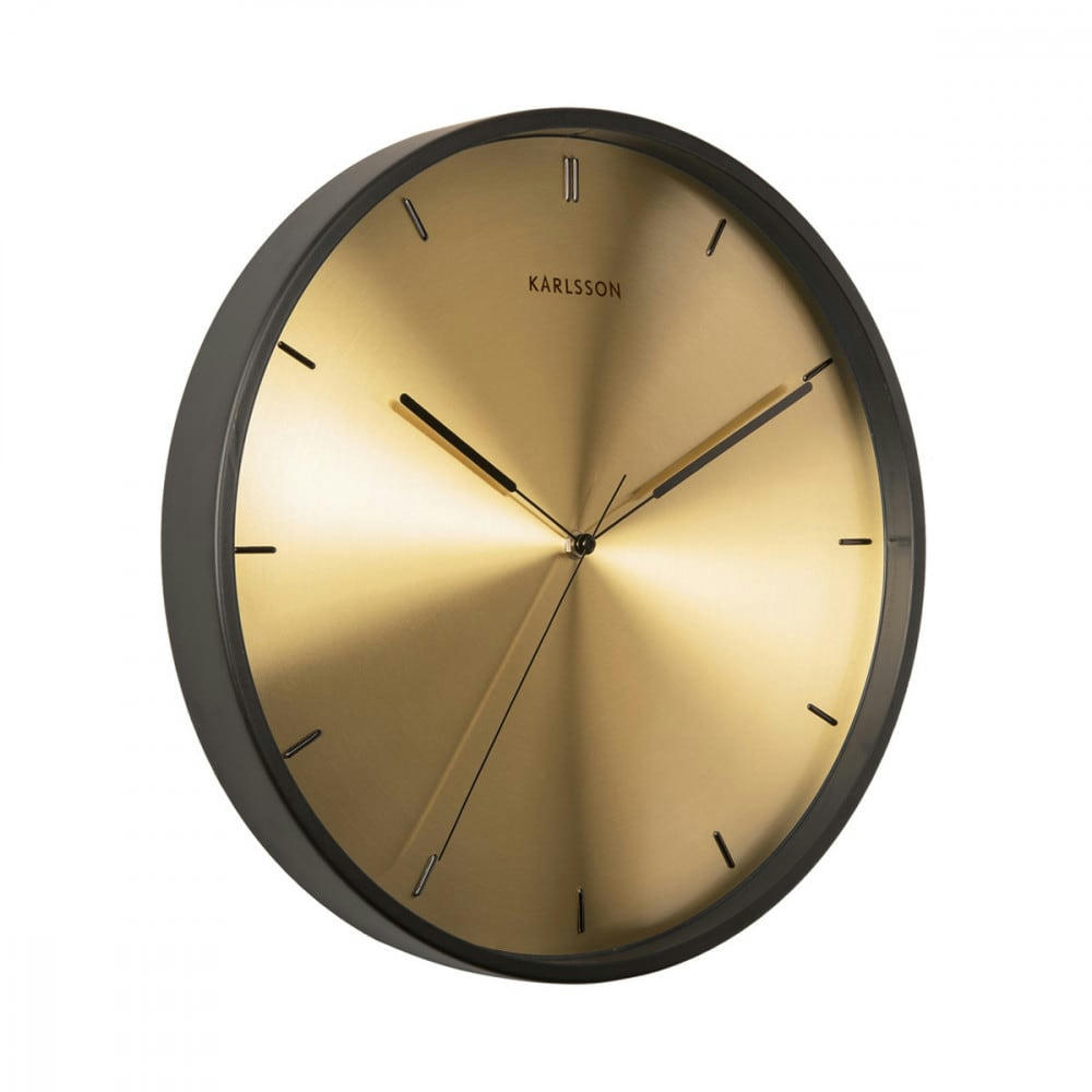 FINESSE - Horloge brillante cuivrée diam 40cm