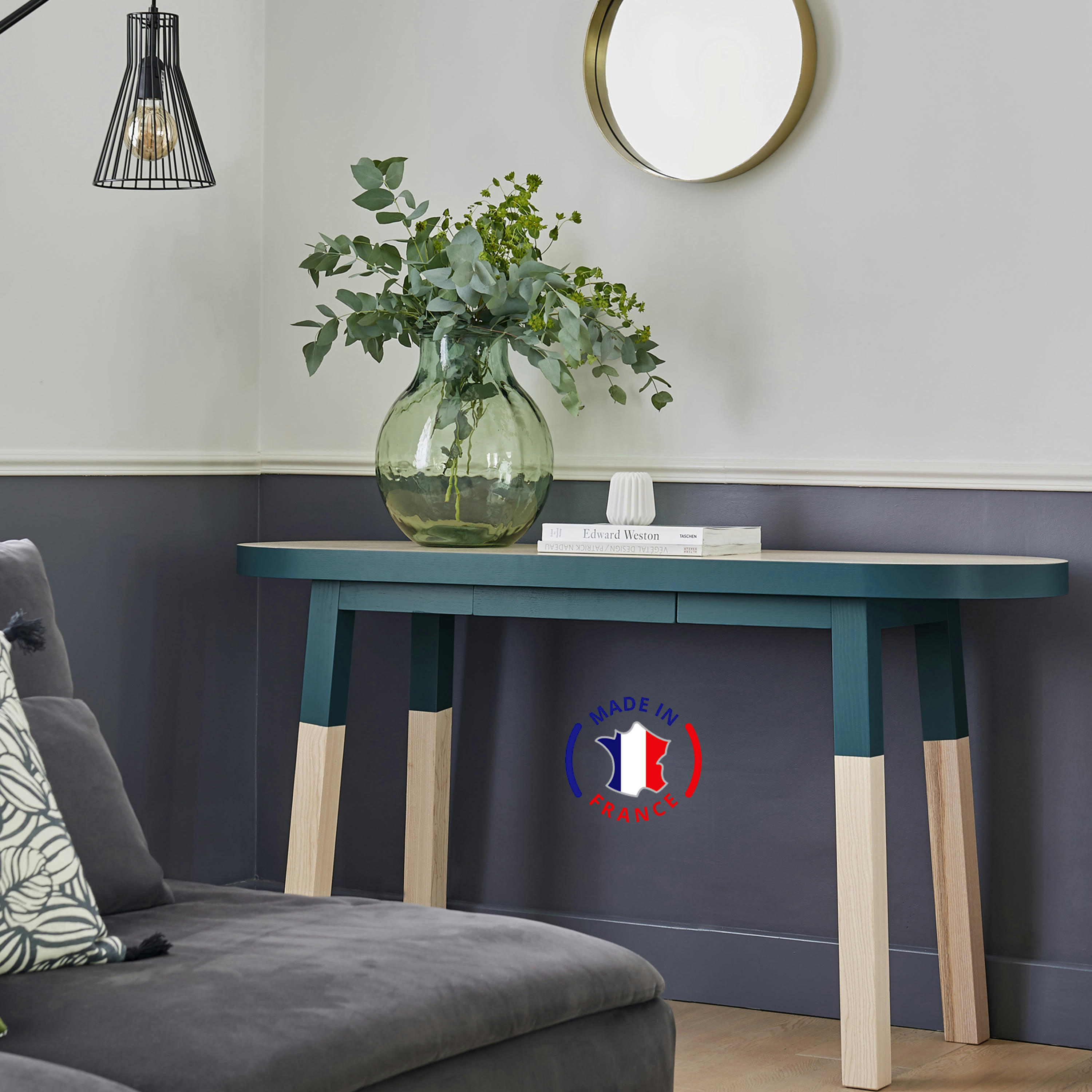 EGEE - Console ovale 140 cm, 100% frêne massif