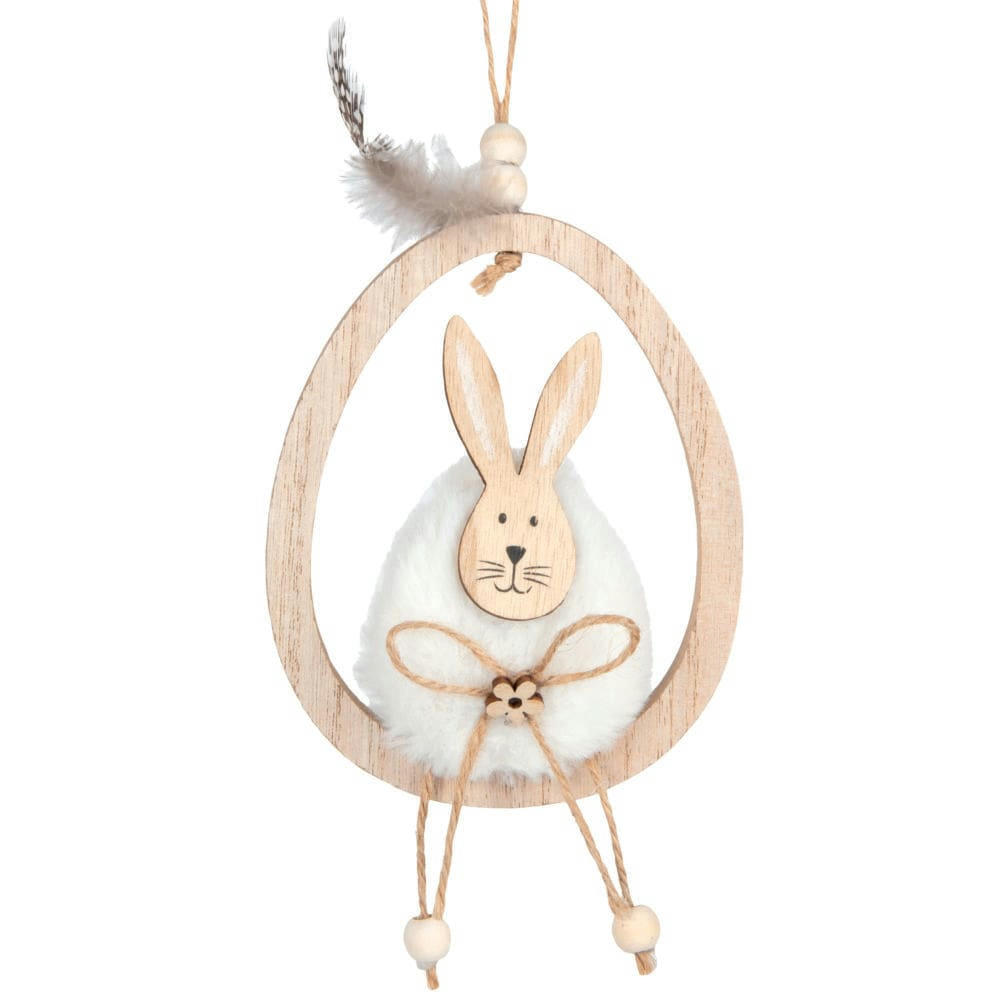 - Suspension lapin assis sur œuf