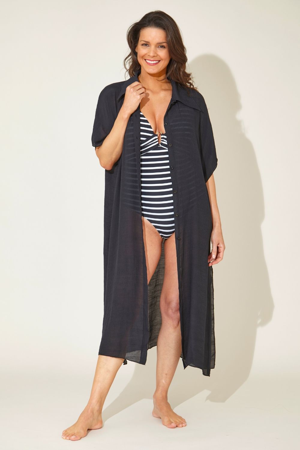 Beachcomber Long Button Through Beach Shirt