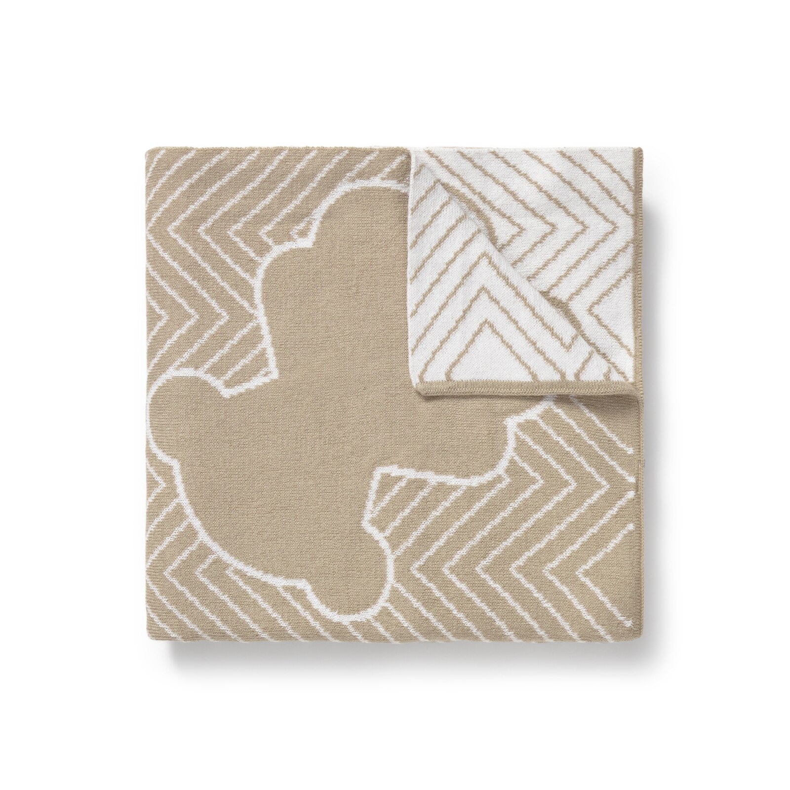 Manta de bebé reversible Nilo beige