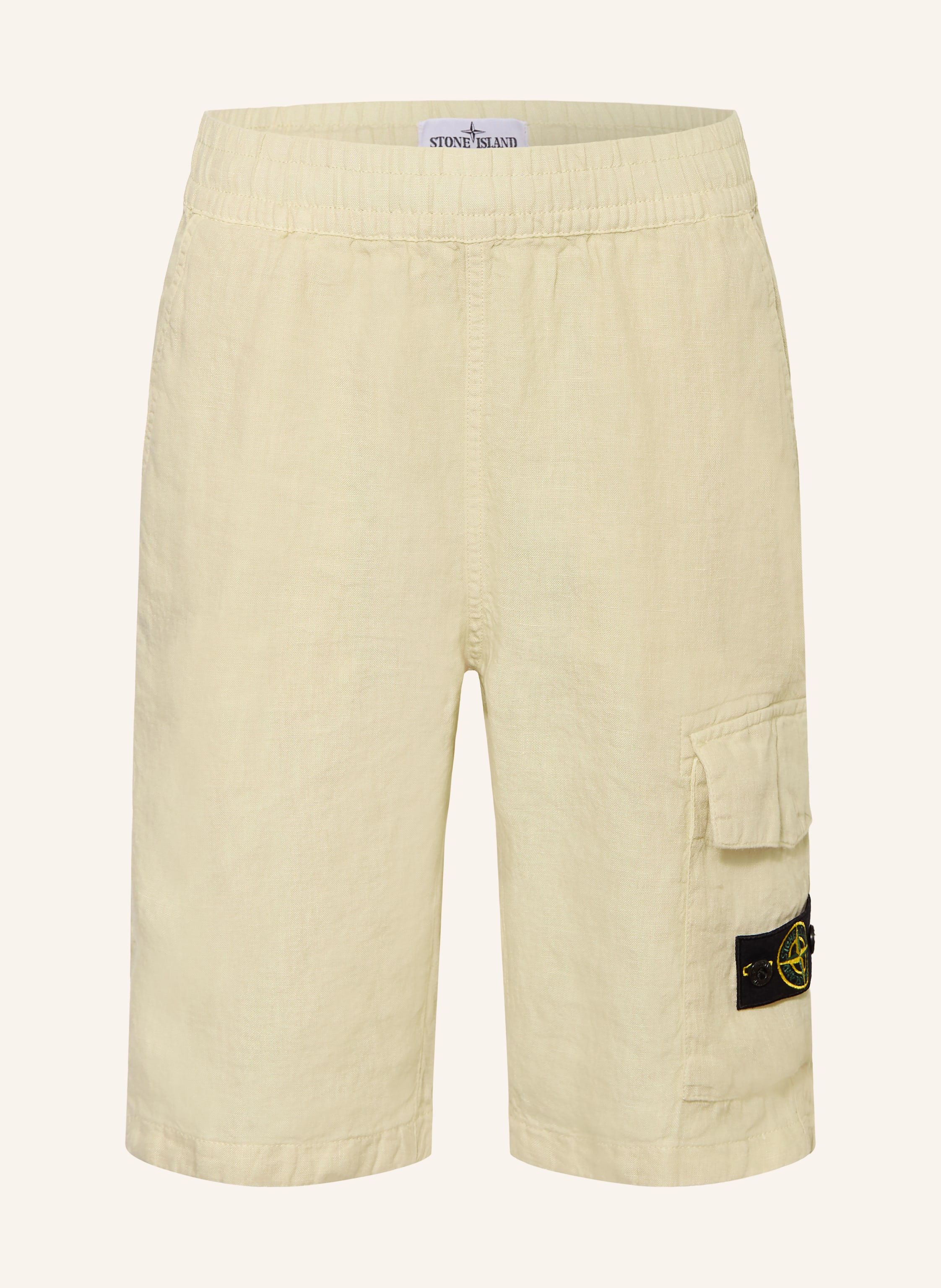 STONE ISLAND JUNIOR Cargoshorts Regular Fit aus Leinen