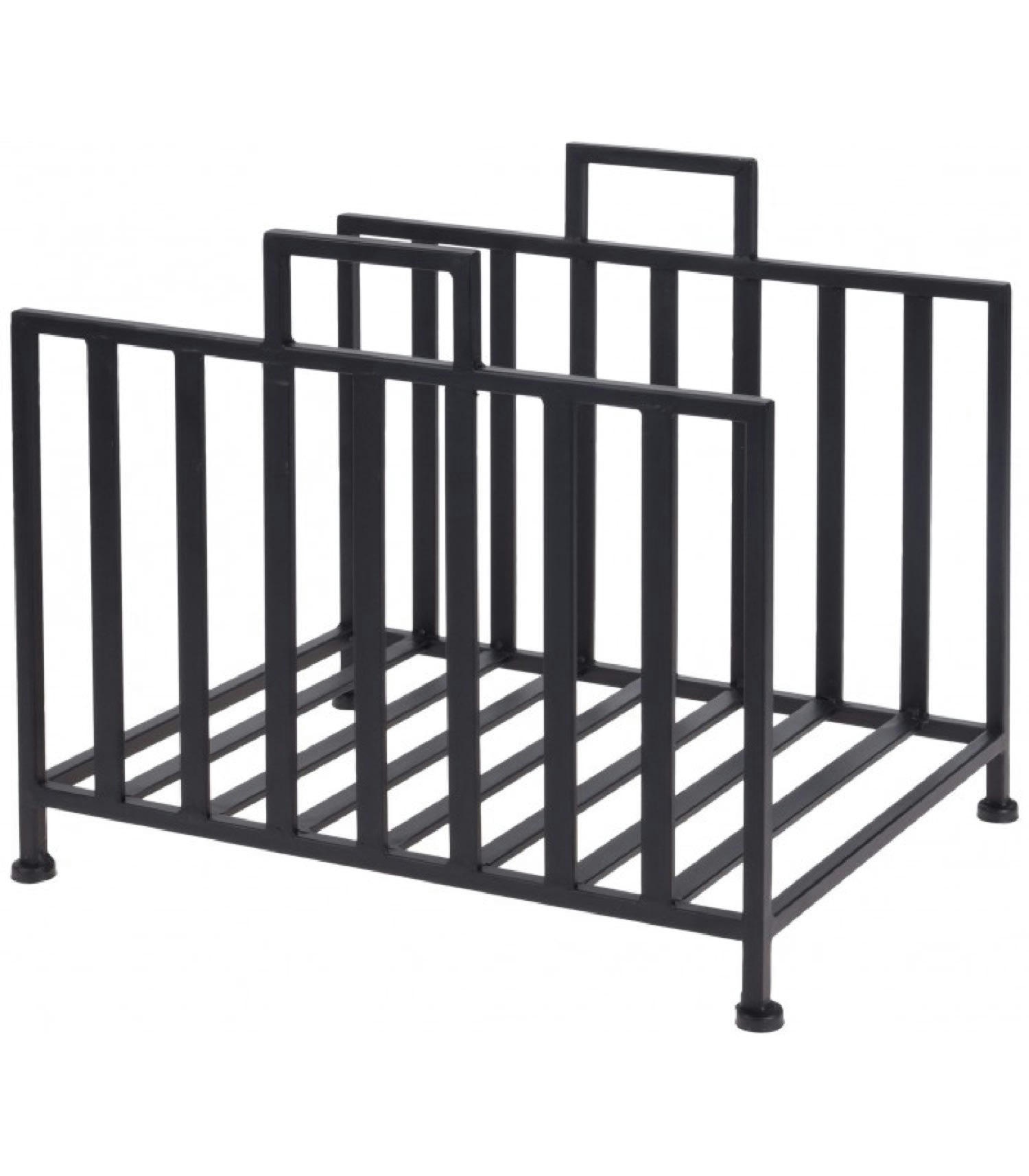 MÉTAL - Range bûches pour intérieur en métal noir