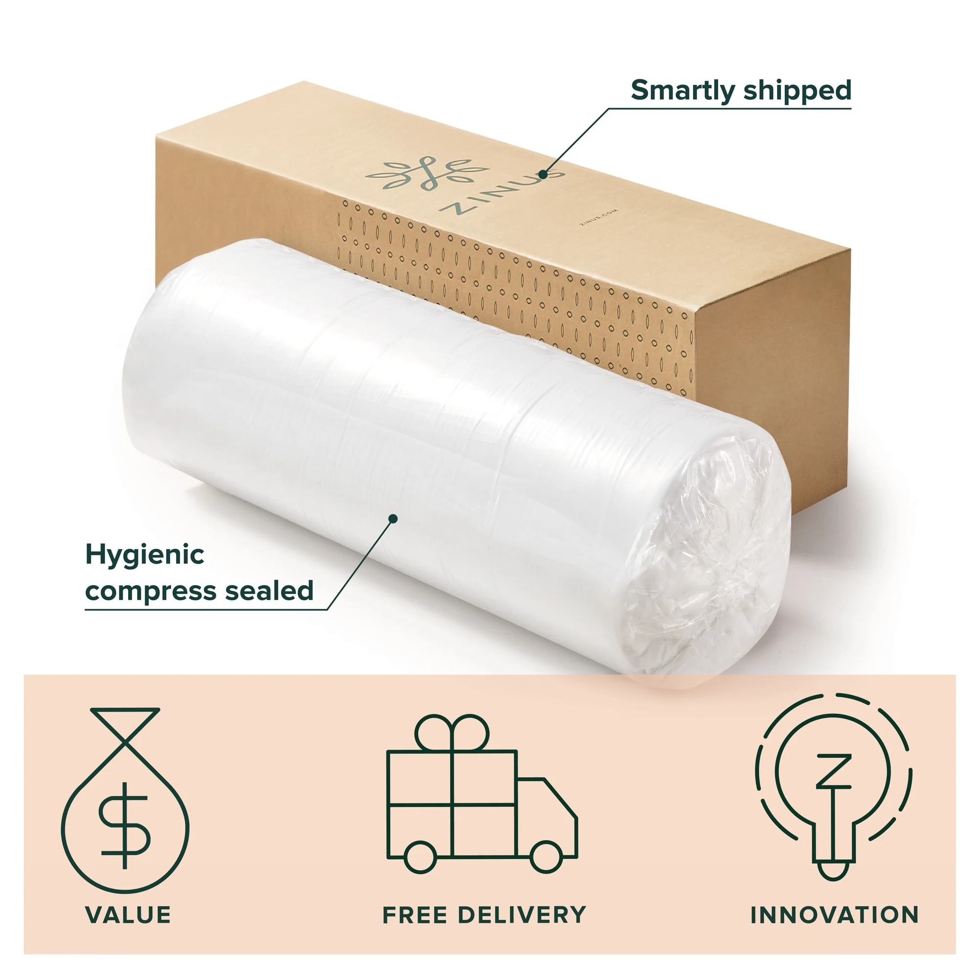 Priage by Zinus 10-inch Green Tea Gel Memory Foam Mattress