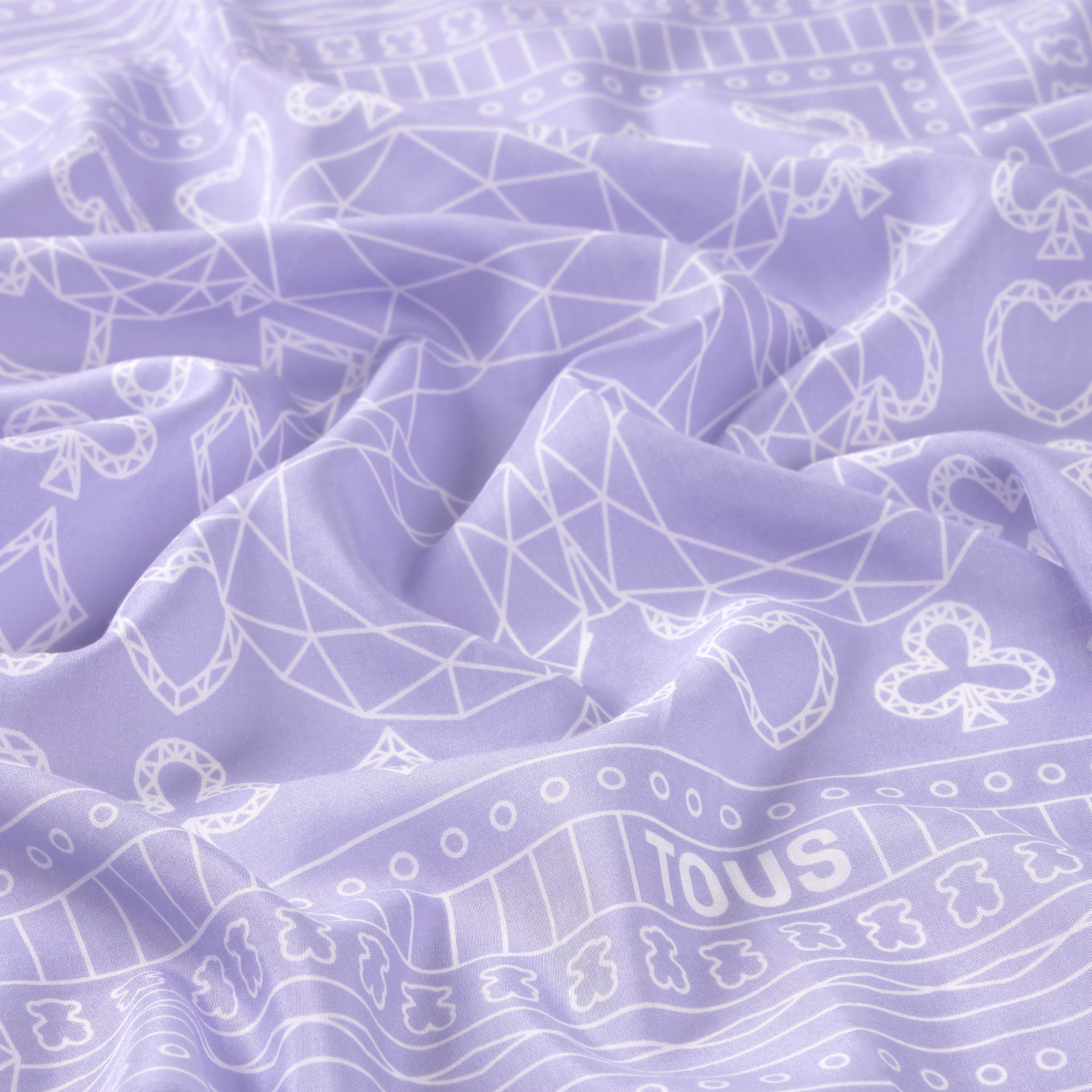 Pañuelo cuadrado pequeño malva TOUS All in Bandana