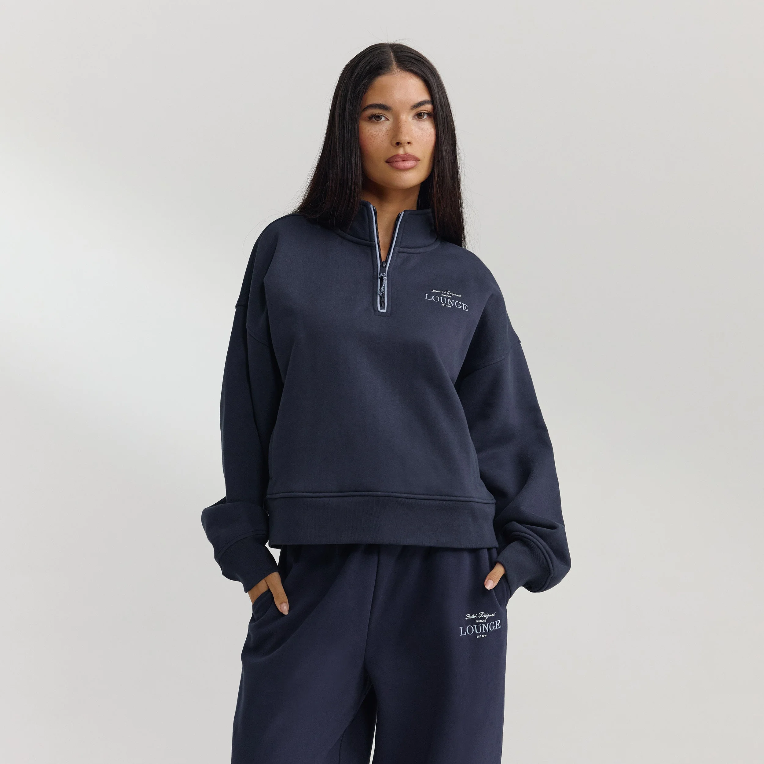 Quarter-Zip Jumper - Dark Blue
