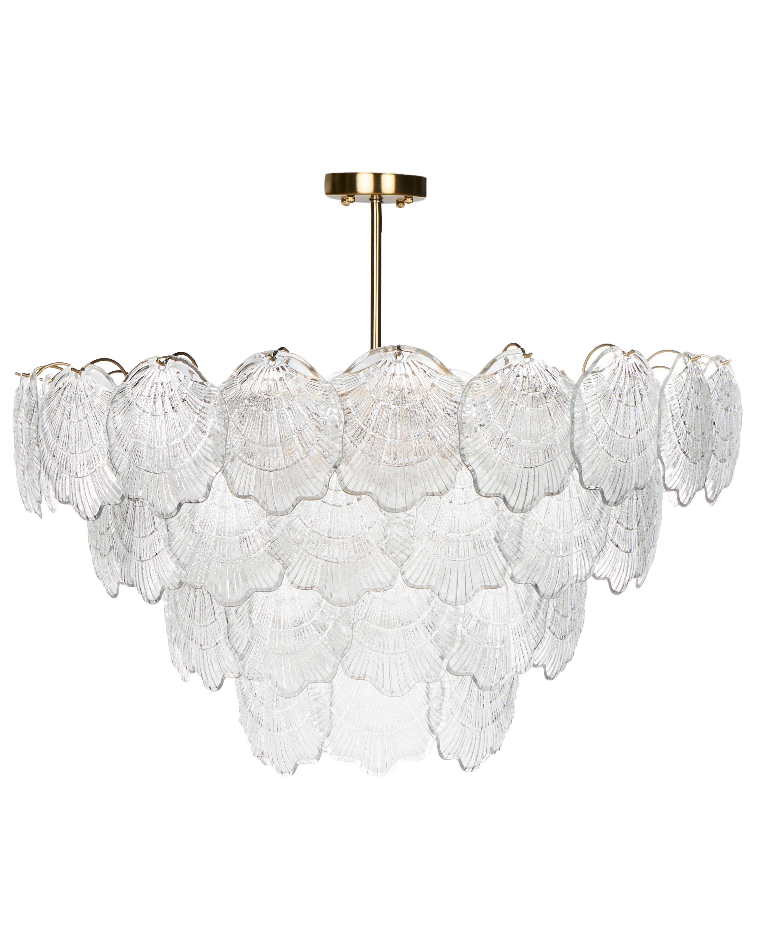 Chandelier TEMASH Glass Brass