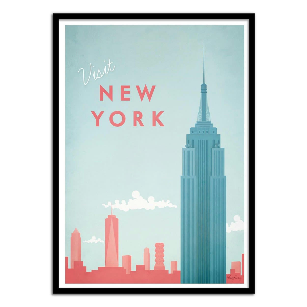 HENRY RIVERS - VISIT NEW YORK - Affiche d'art 30 x 40 cm