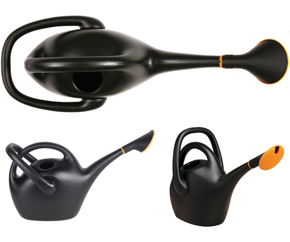 Bloem Easypour 2-in-1 Spout Watering Can with Dual Handle, 9.8-L, Black