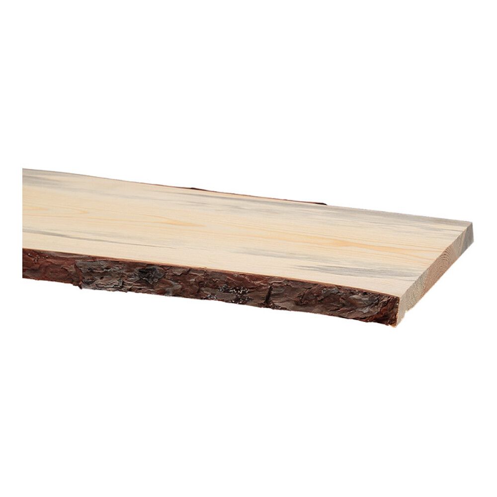 HYLLEPLATE FURU MED BARK 26X160-200X2000MM