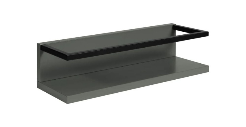 Półka łazienkowa z relingiem LOV 40 cm szaro-zielony półmat