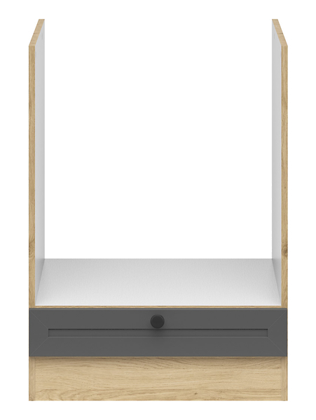 Szafka kuchenna pod zabudowę piekarnika Junona Line 60 cm dąb bernstein/grafit
