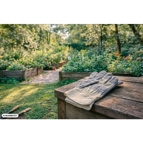 Gartenhandschuhe »Rindspaltleder«, grau