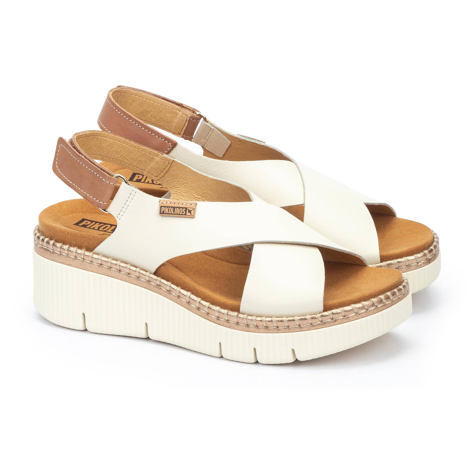 GOMERA - Sandalias con cierre adherente y cuña para mujer