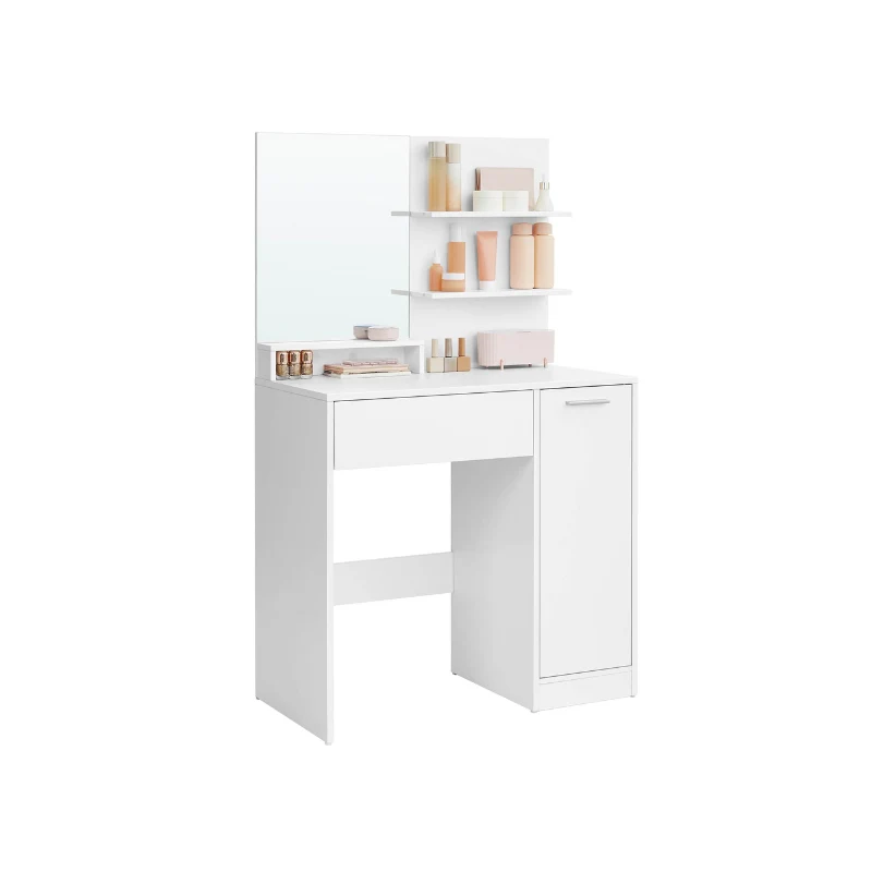 Table de maquillage avec miroir et rangement