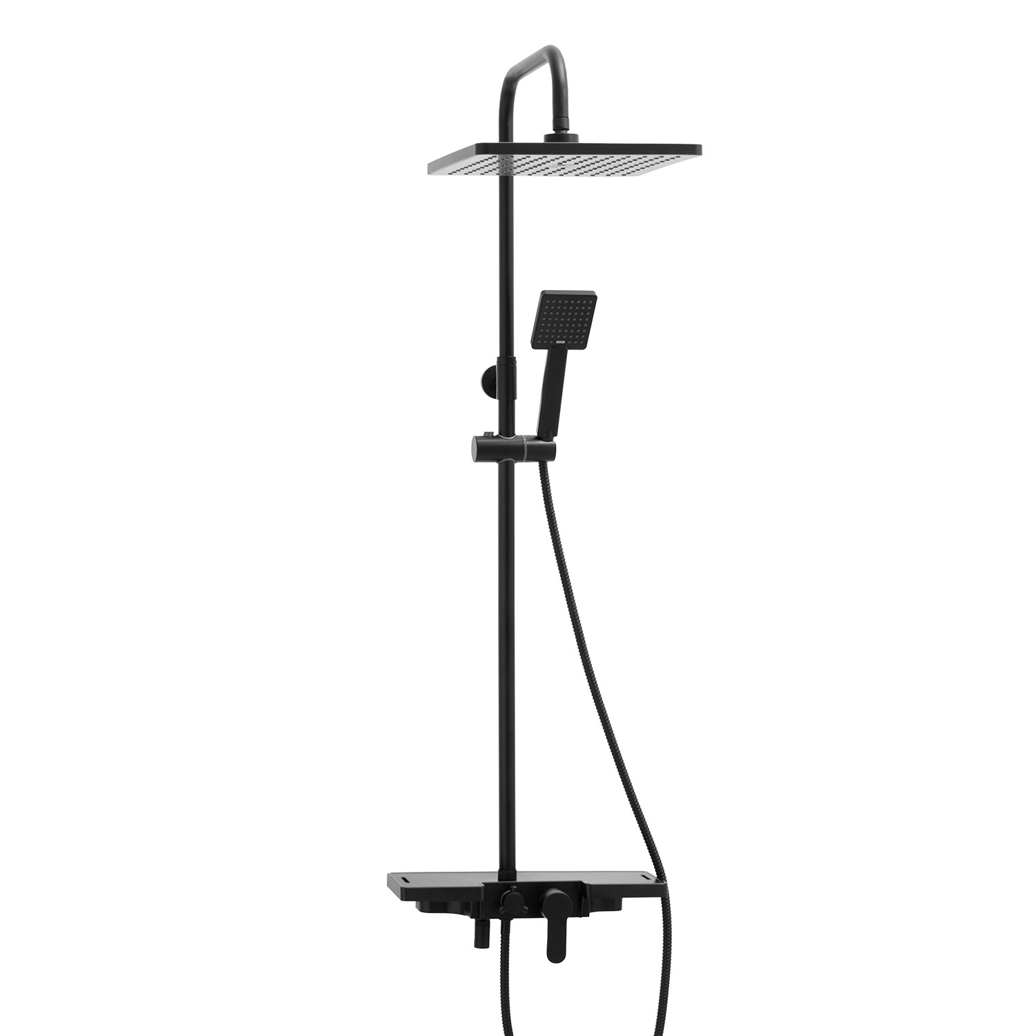 Zestaw prysznicowy OSLO YOKA HOME natynkowy czarny z deszczownicą 30 cm