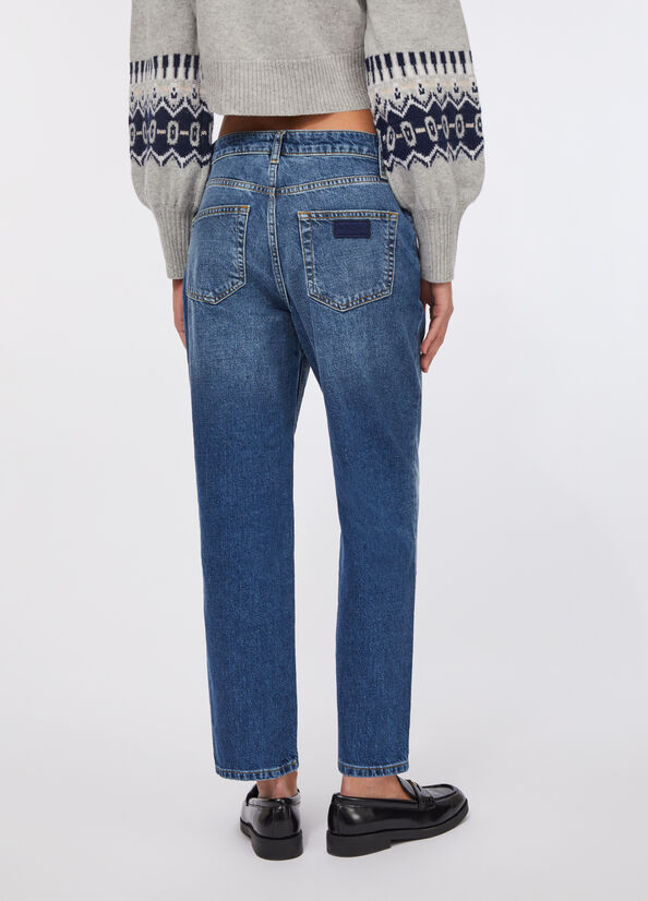 Jeans straight a vita alta