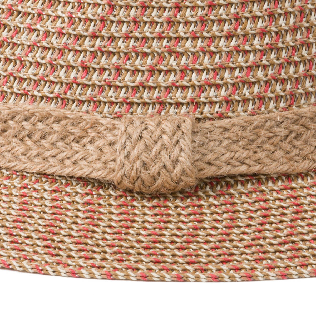 Chapeau tressé bicolore