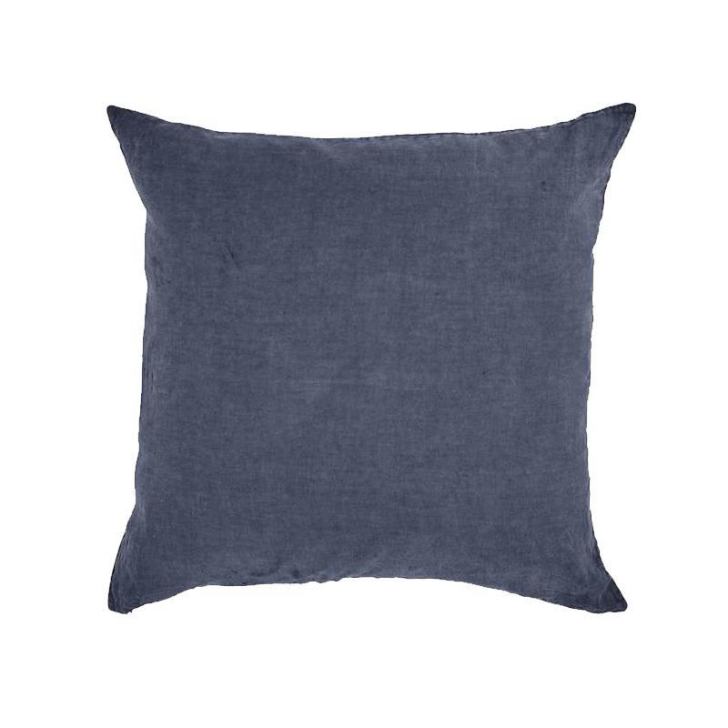 BASES DE LA LITERIE - Taie d'oreiller en lin pur lavé Bleu Pierre 65x65