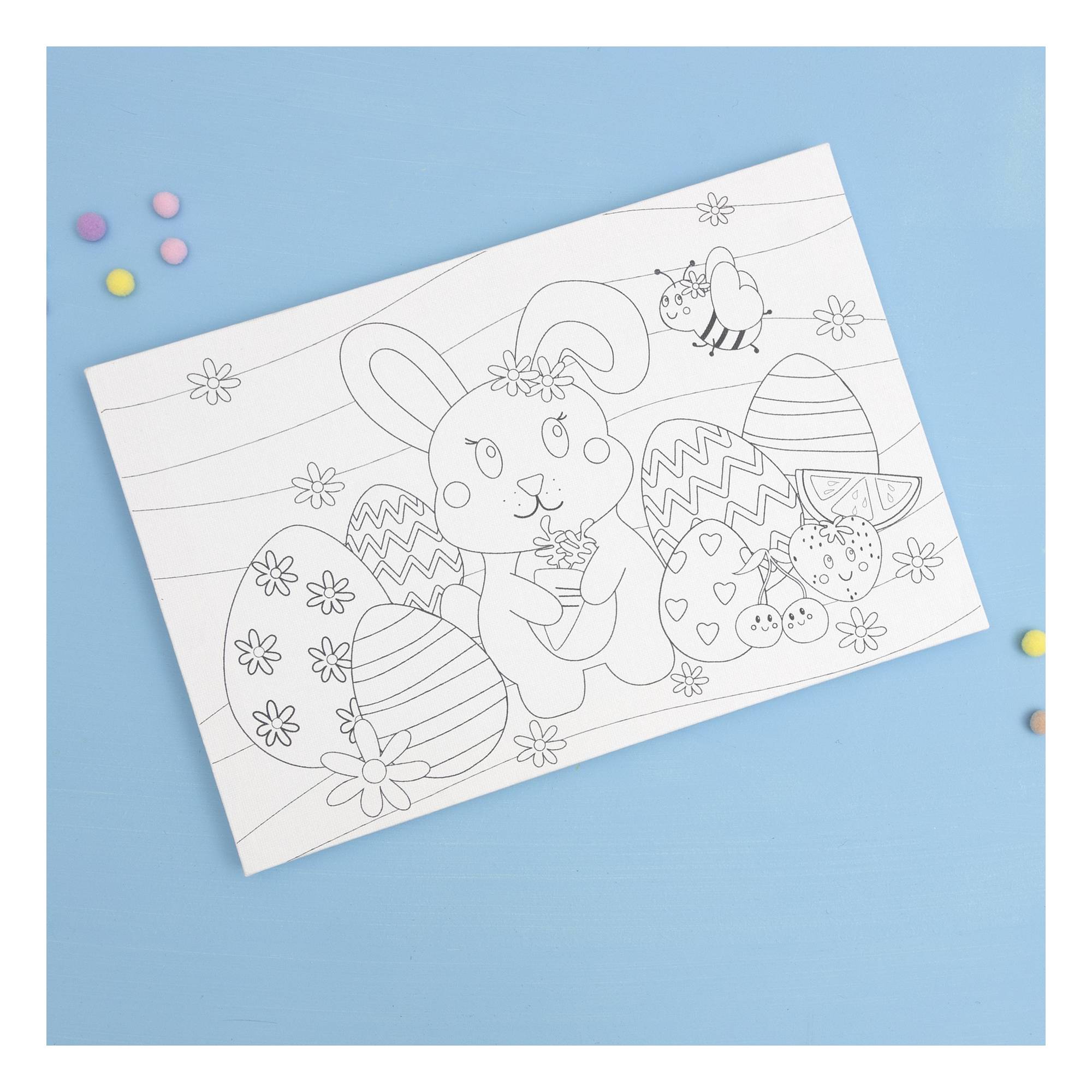 Easter Bunny Colour-in Canvas