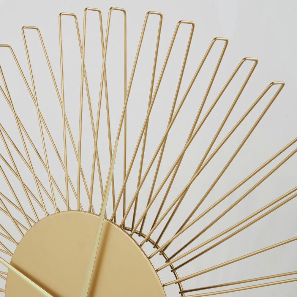 EMPIRE - Horloge filaire en métal doré D80