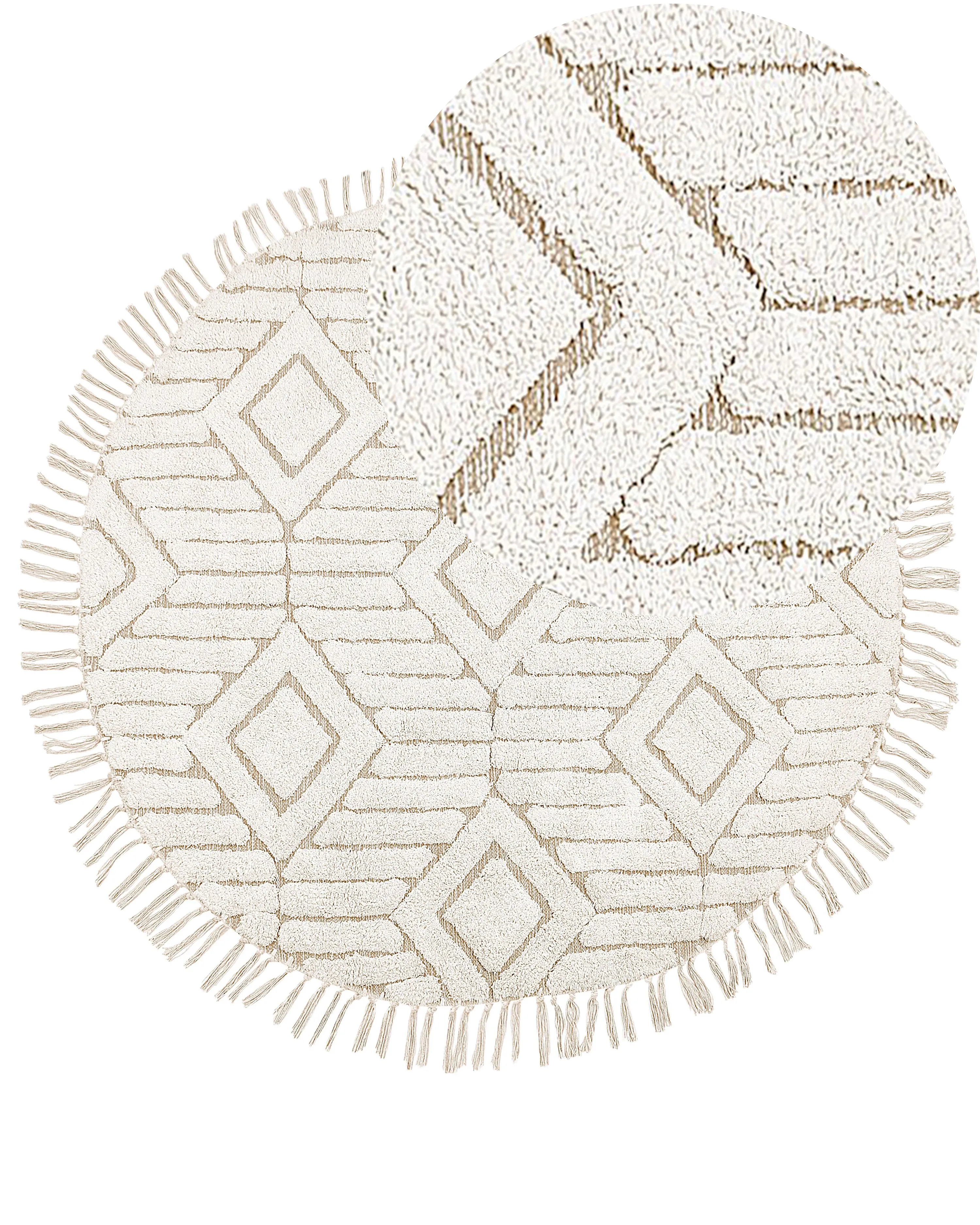 Rug HORASAN Light Beige ? 140 cm Cotton