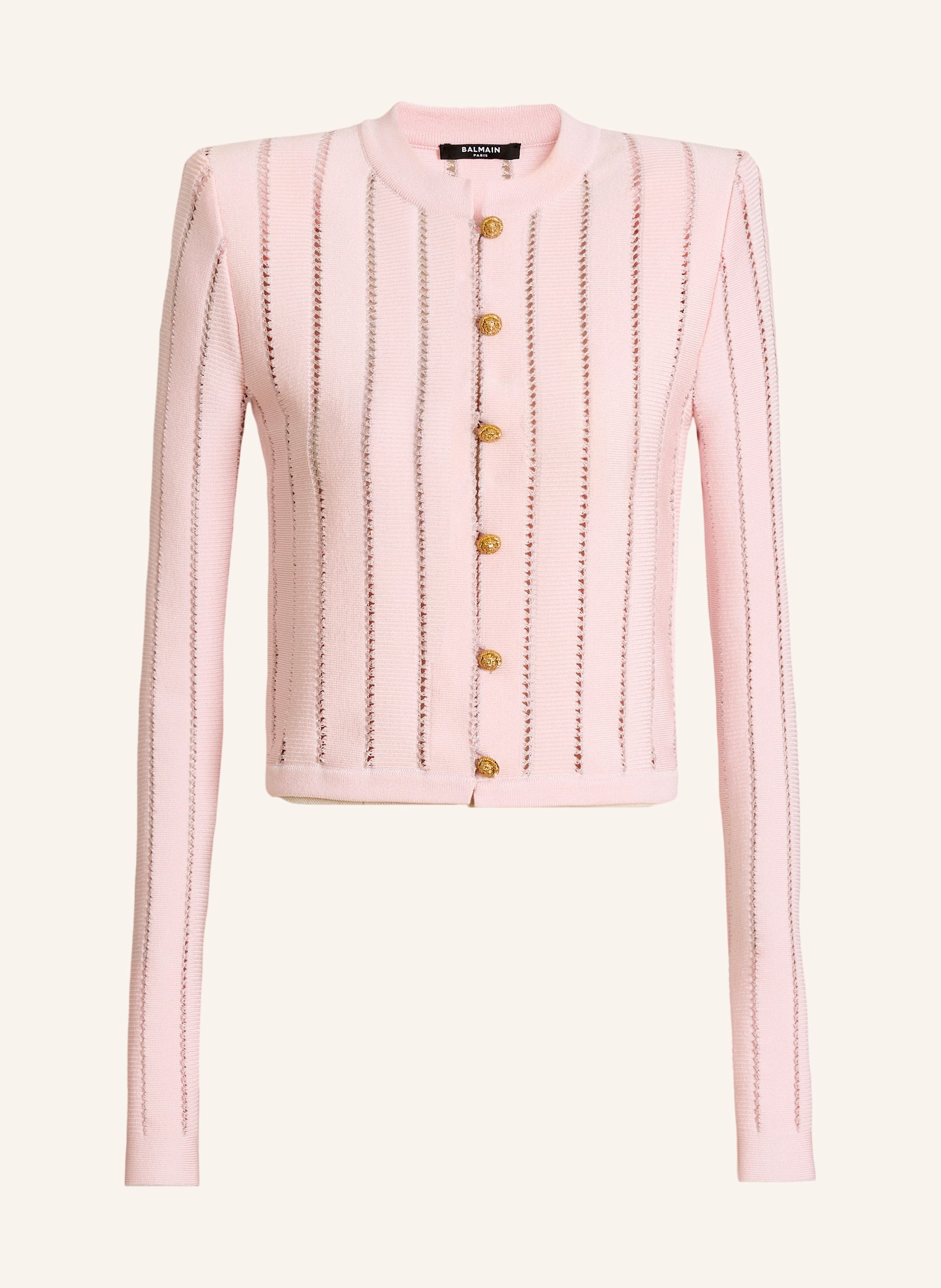 BALMAIN Kurzer Cardigan aus Fléchage-Gewebe