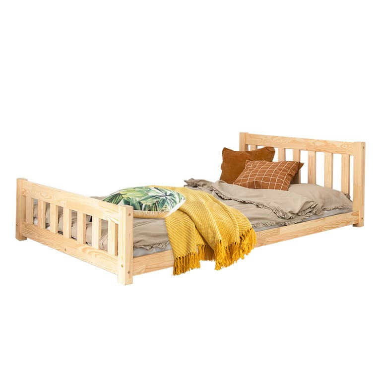 ADELINE - Lit 90x190 sommier inclus naturel