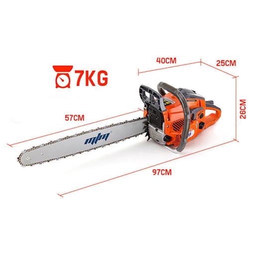 NNEMB Petrol Commercial Chainsaw 22 Bar E-Start Tree Pruning Chain Saw Top Handle