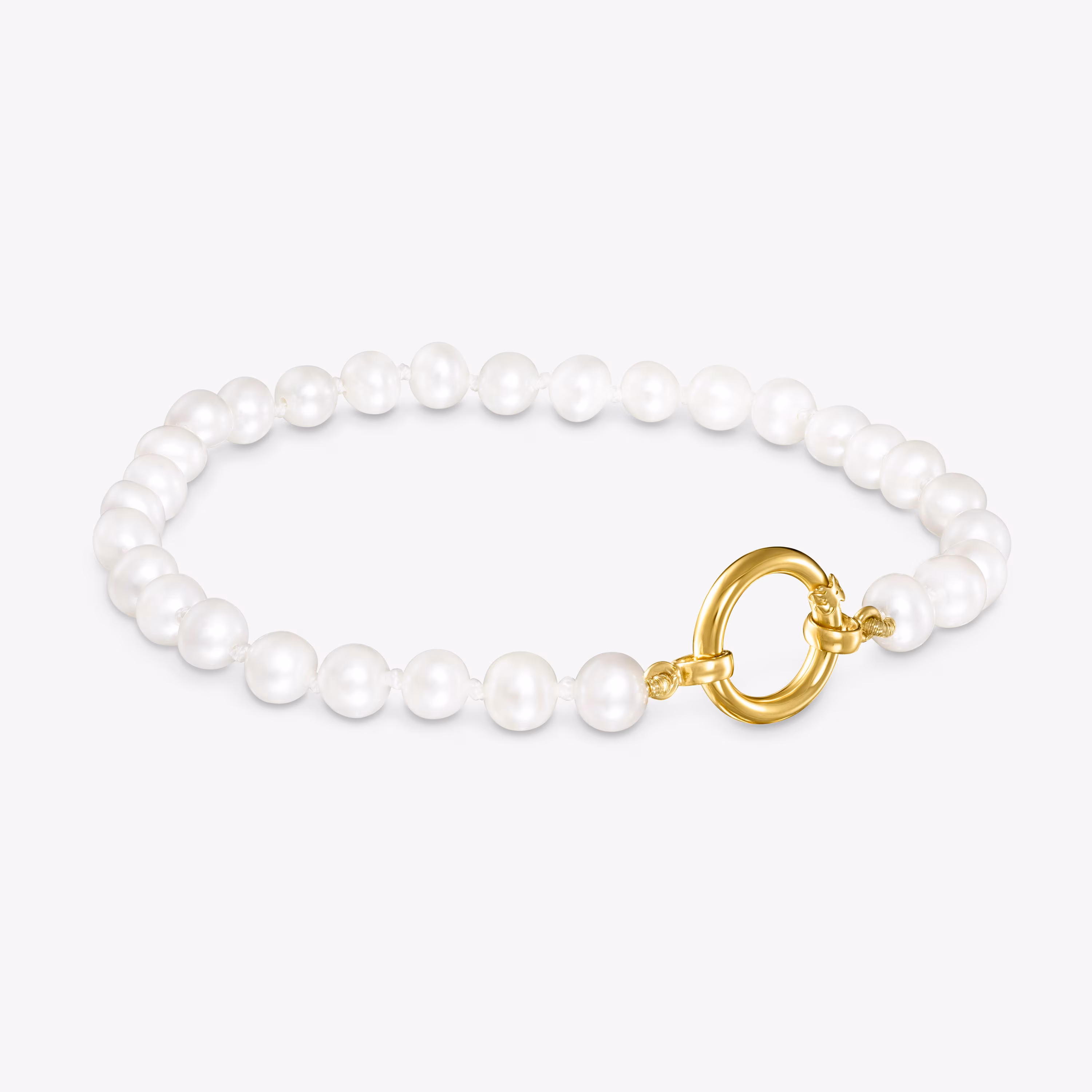 Pulsera de perlas y oro Hold