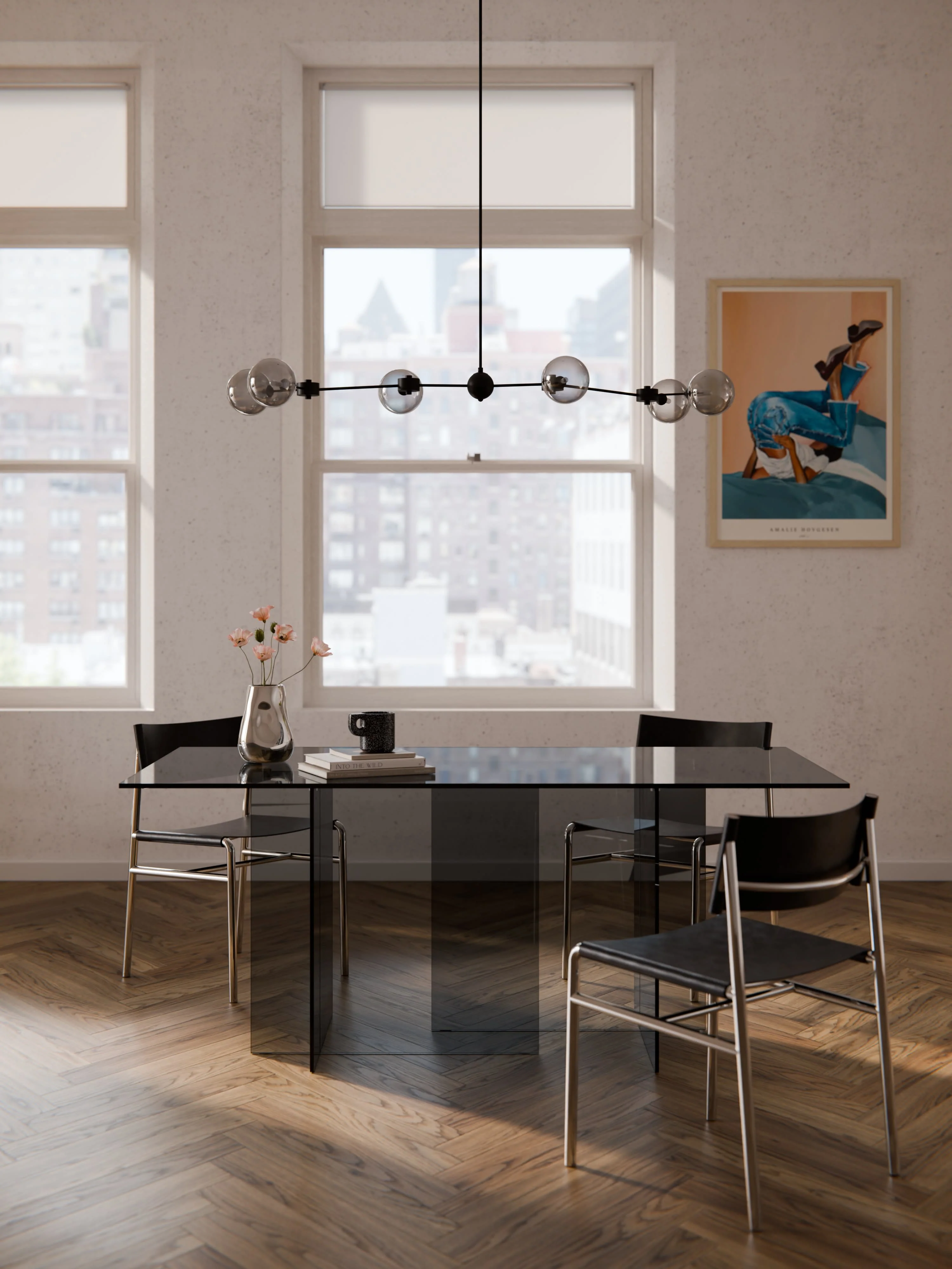 Esstisch Anouk aus Glas, 180 x 90 cm