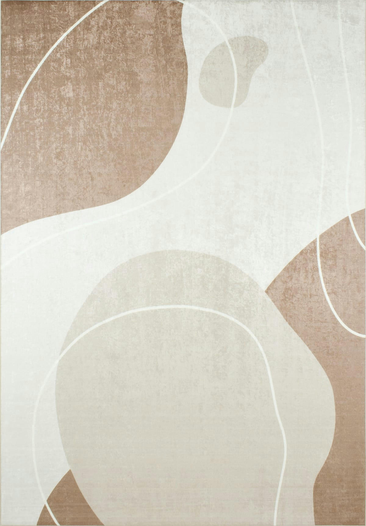 GREGE - Tapis Salon Beige Abstrait 160x230