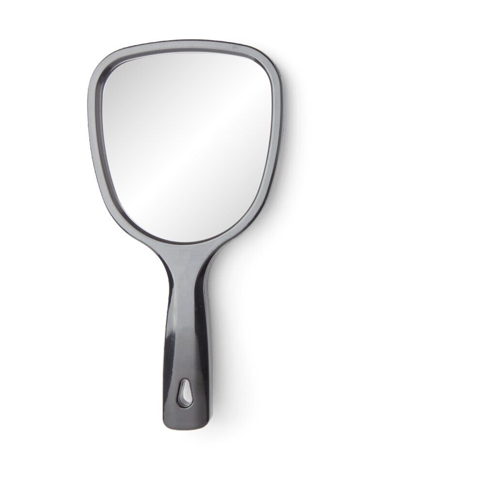 Miroir à main double face grossissant plastique noir