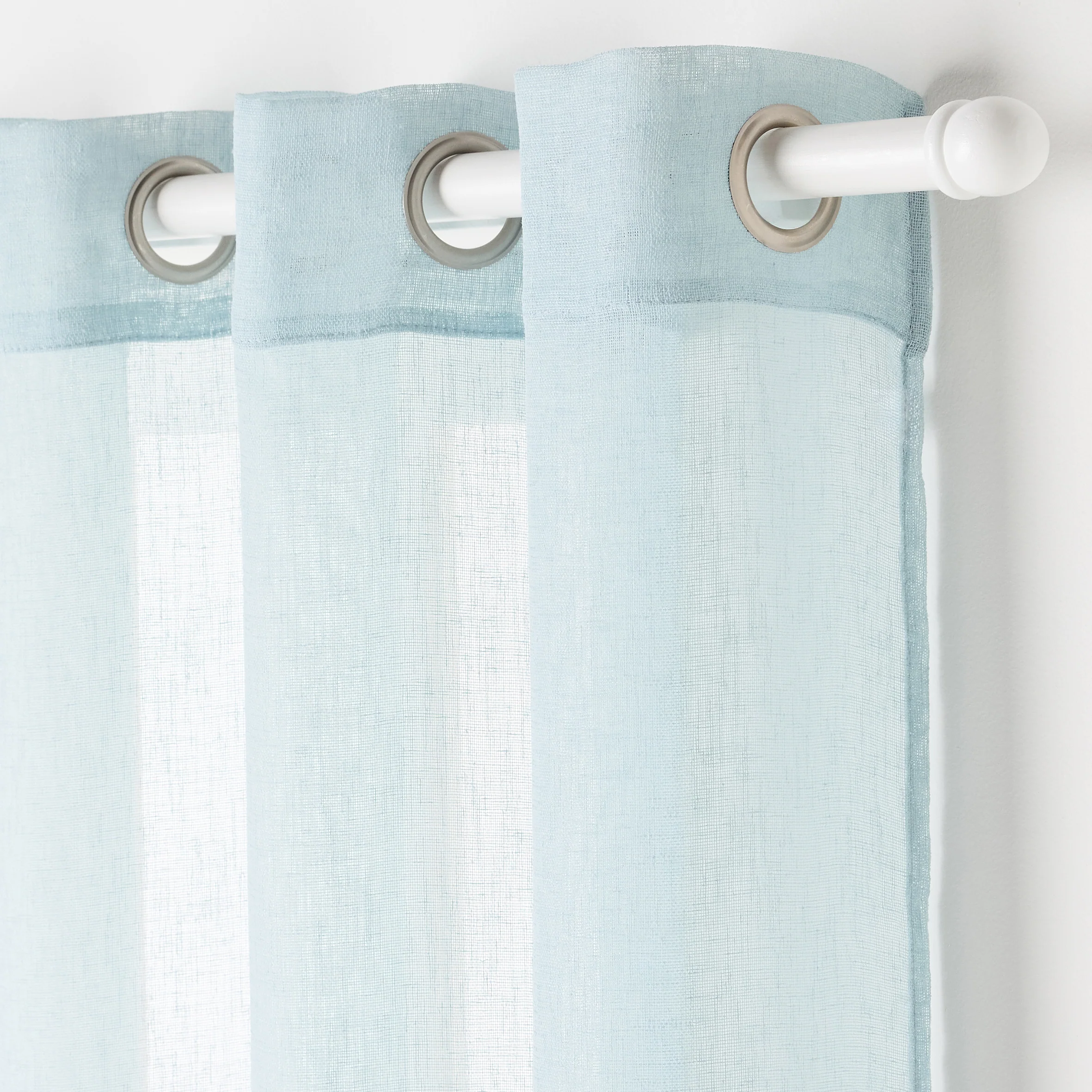Voilage PROCIDA coloris bleu aqua 140 x 240 cm