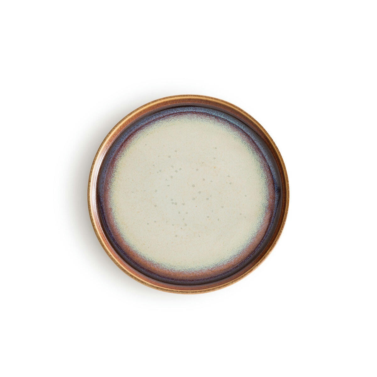 Lot de 4 assiettes à dessert grès irisé, Liega