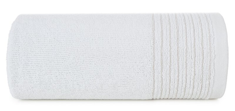 Ręcznik Lari 30x50 biały z bordiurą i błyszczącą nicią 500 g/m2