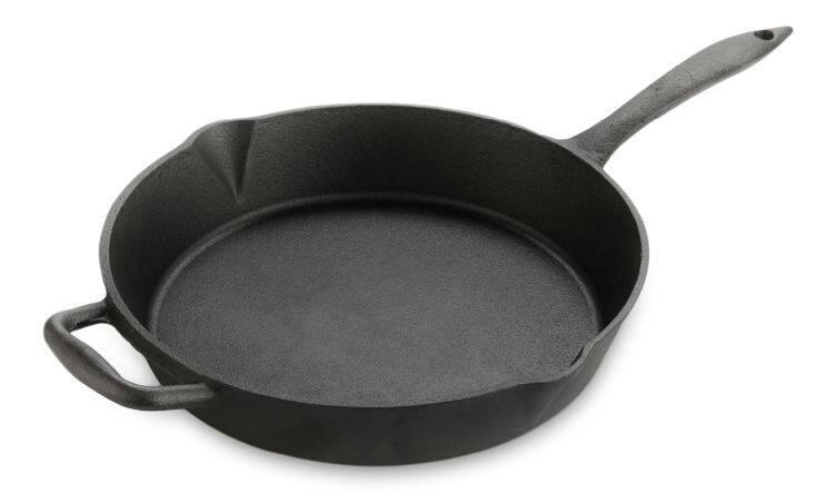 Lagostina Cast Iron Preseasoned Frying Pan, Oven & Broiler Safe, Black, 26-cm