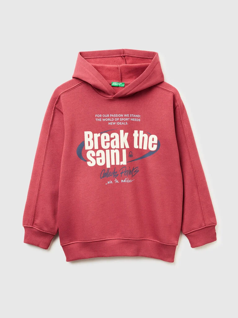 Warm sweatshirt in cotton with print