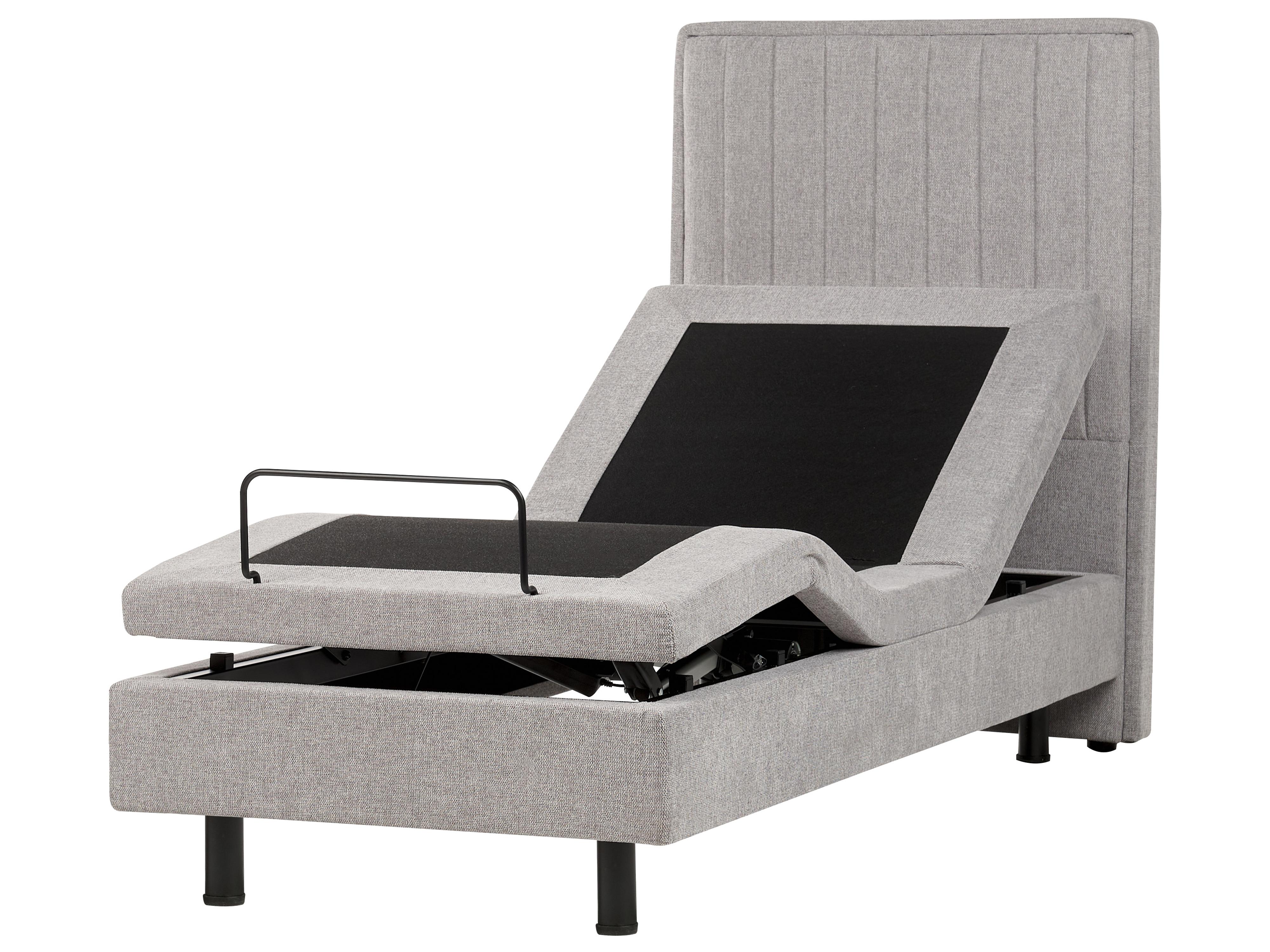 Adjustable Bed Fabric CASTELLAN 80 x 200 cm (EU Small Single) Light Grey