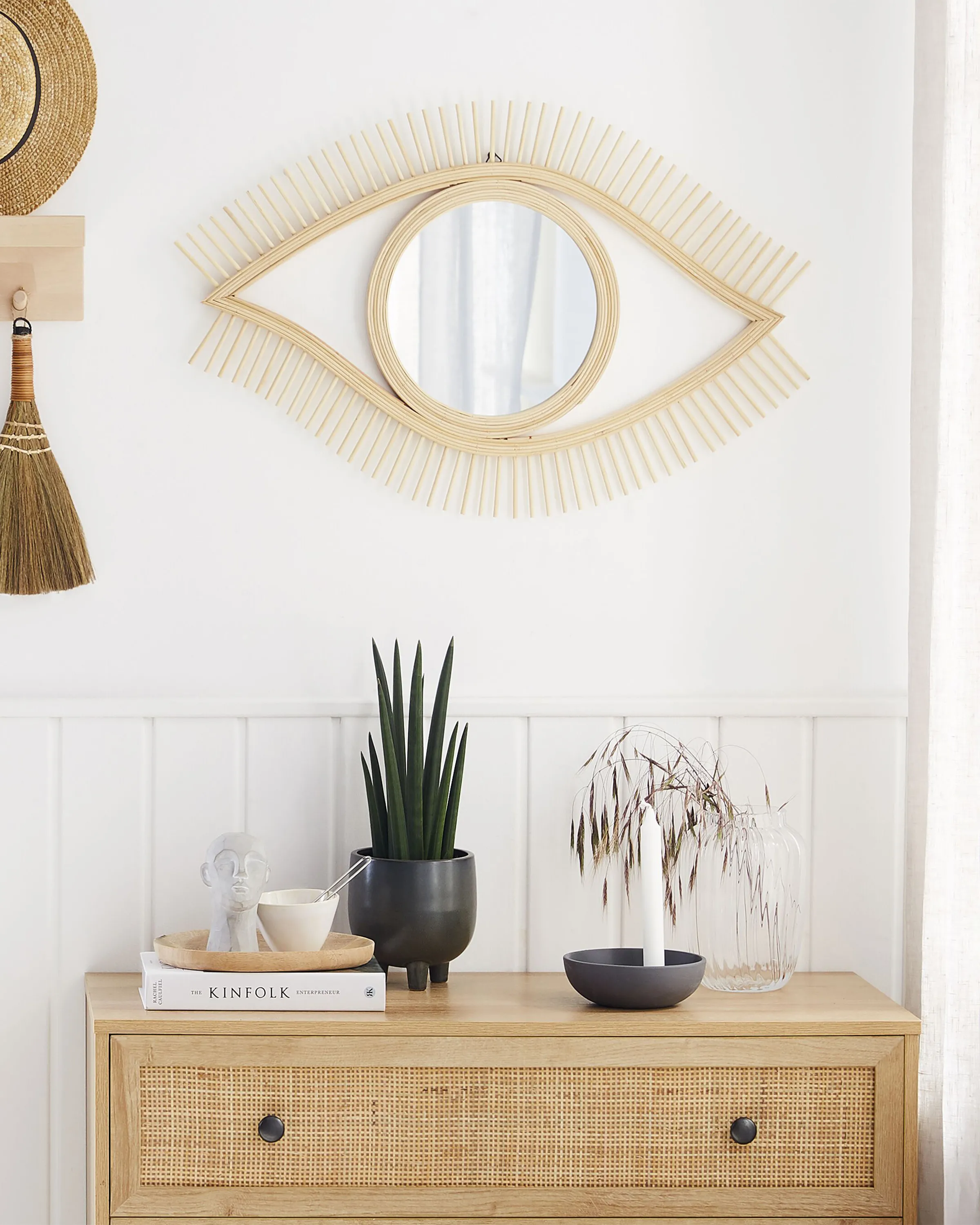 Wall Mirror SOYOPA 79 cm 48 cm Bamboo Natural