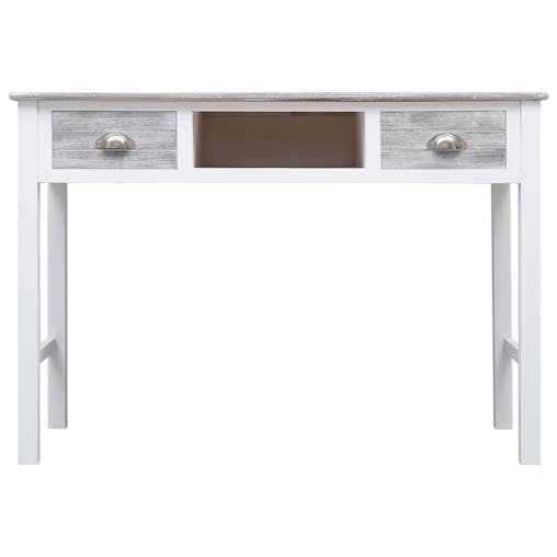 NNEVL Writing Desk Grey 110x45x76 cm Wood