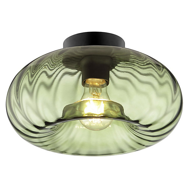 Applique murale métal et verre vert E27 Ø28cm Brilliant, Nevil