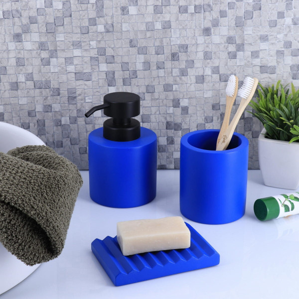 Mydelniczka łazienkowa Signature Blue podstawka z cementu