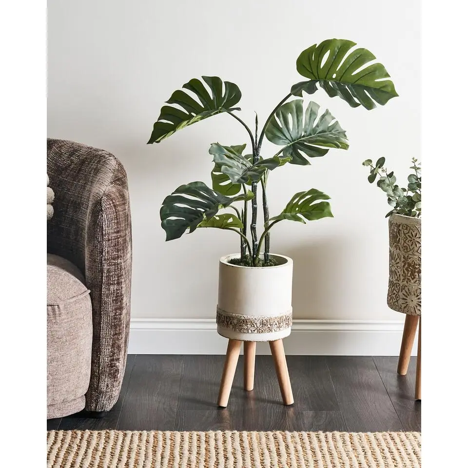 SKIATOS - Bloempot - Gebroken wit - 43 cm - MgO