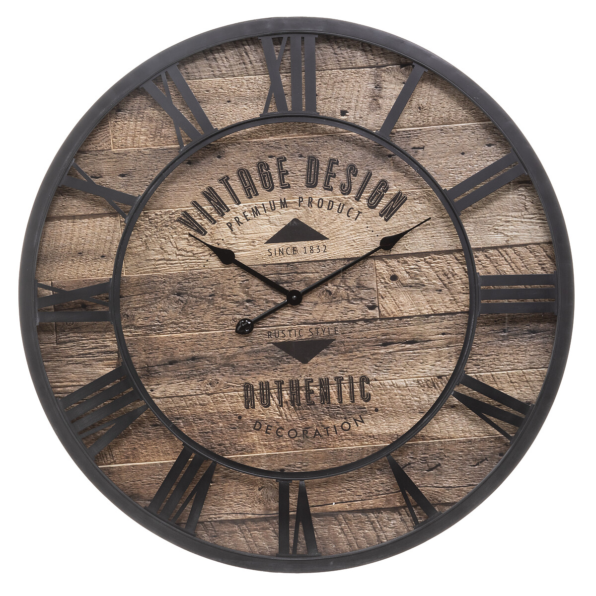 Clock"Oscar" Black, D.80 cm
