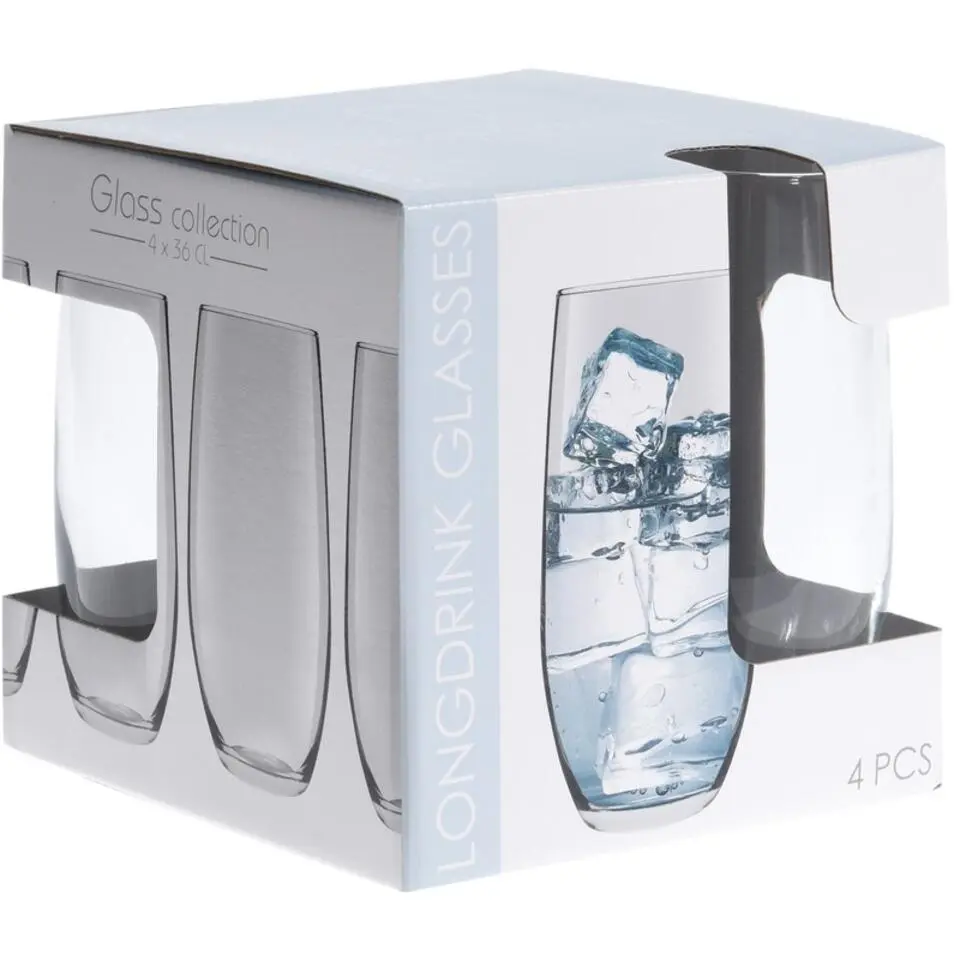 Drinkglazen of waterglazen - 4x stuks - gecurved - 360 ml