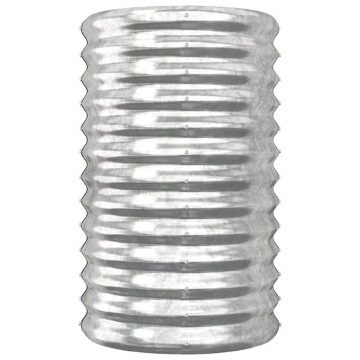 NNEVL Garden Planter Powder-coated Steel 40x40x68 cm Silver