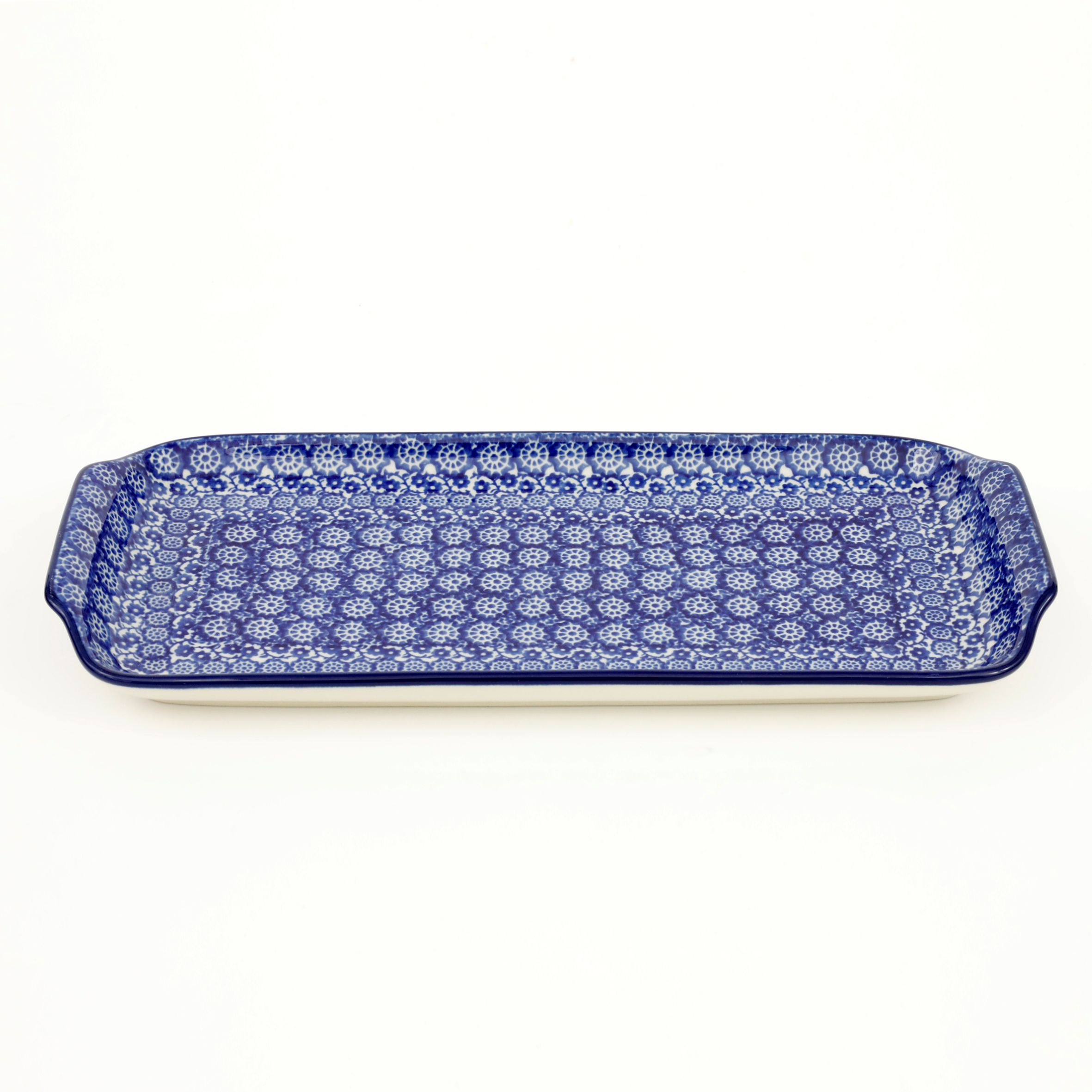 Tacka z uszkami 410 32/14,5 cm  2615X Kobaltowa koronka