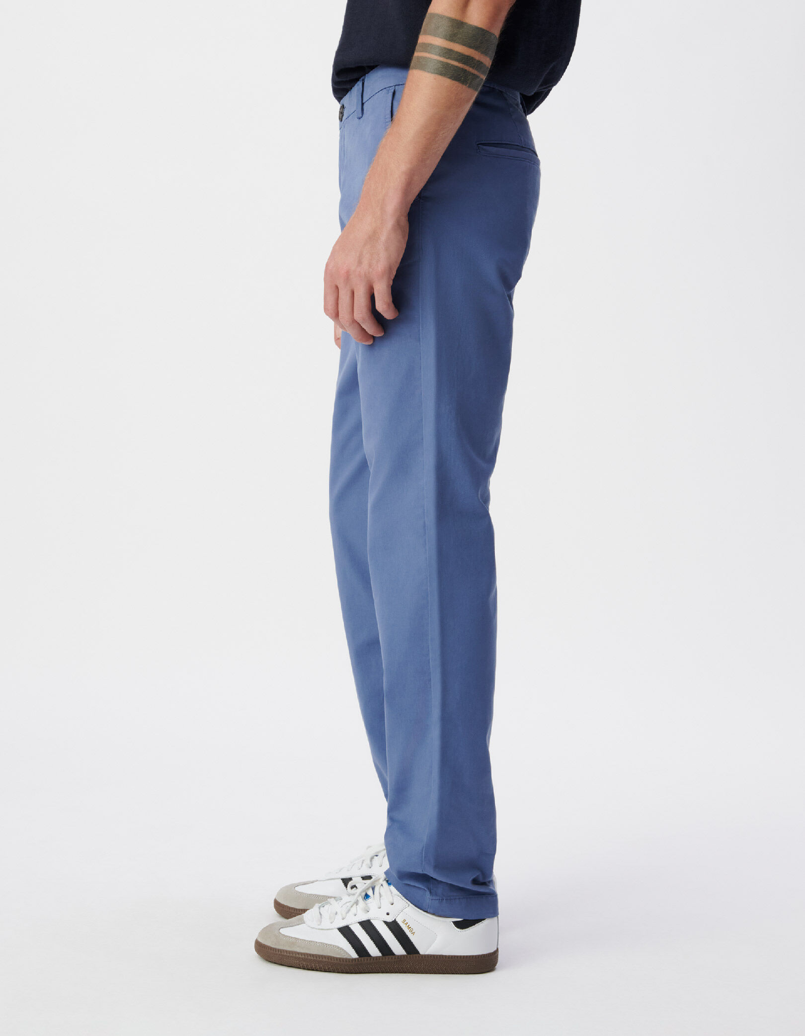 Pantalon chino slim bleu Homme