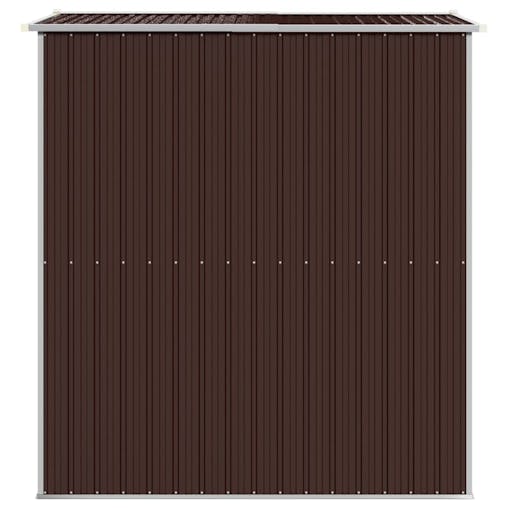 NNEVL Garden Shed Dark Brown 192x191x223 cm Galvanised Steel